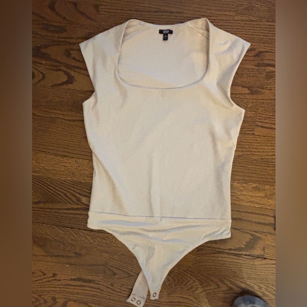Express - Cream One Piece Faux Leather - Small